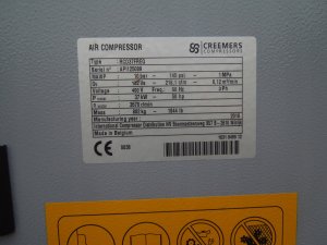 KOMPRESOR-SRUBOWY-CREEMERS-37Kw-FALOWNIK-2016r-Model-RCD37FREQ