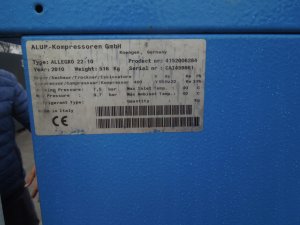 KOMPRESOR-SRUBOWY-ALUP-ALLEGRO22-22Kw-FALOWNIK-10r-Model-GA15VSD